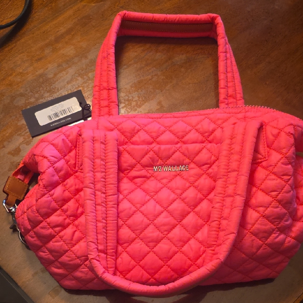 MZ Wallace Vibrant Pink Quilted Tote